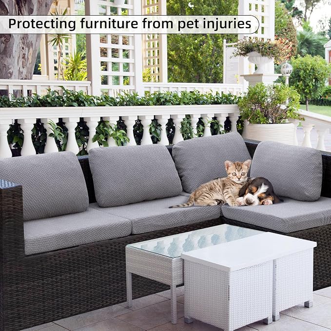 8PCS Patio Cushion Covers.Patio Furniture Couch SeatSlipcovers | Washable - Image 6