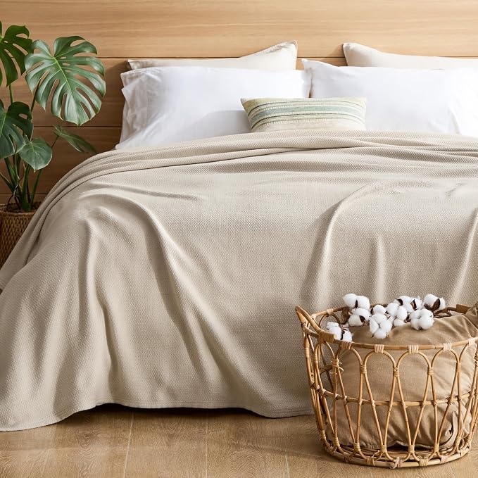 Bedsure GentleSoft 100% Cotton Blanket Full Size - Image 4