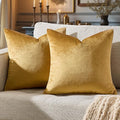 GIGIZAZA Golden Throw Pillow Covers 18x18 Decorative Velvet Cushion Covers Pack by GIGIZAZAFocusingonhomedecoration