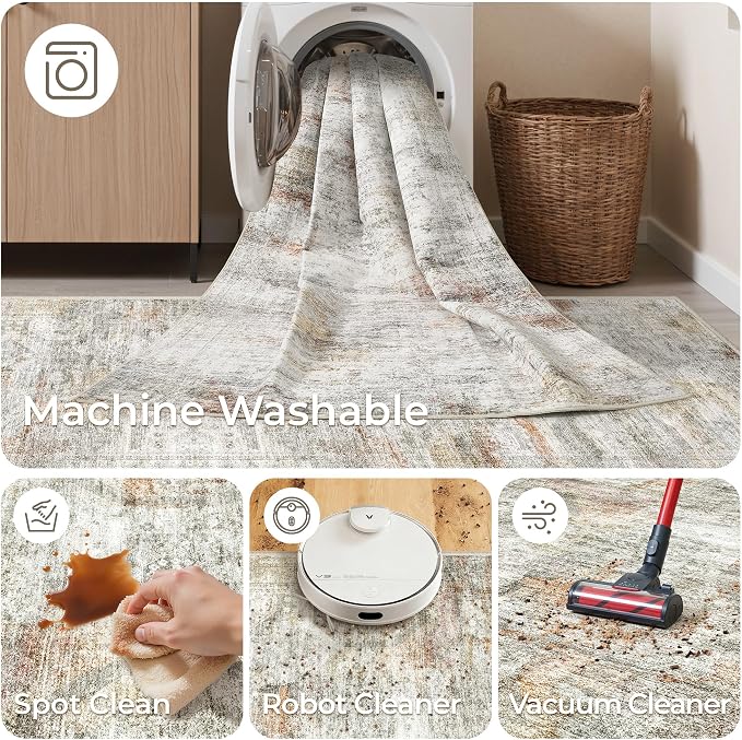 2x10 Runner Rug Non Slip, Washable Hallway Runner Rug, Laundry Room, Soft - Image 8