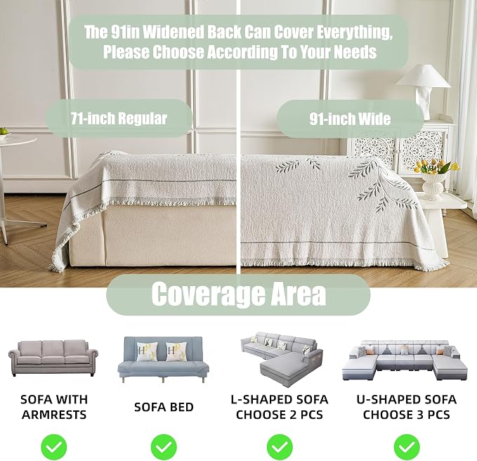 Couch Cover for Dogs Washable Sofa Cover, Sectional Couch Covers, Sofa Covers - Image 3