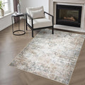 Area Rug Living Room: 3x5 Modern Washable Indoor Soft Carpet Brown | by FXRHLP