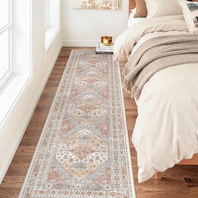 2x8 Runner Rug Non Slip, Washable Hallway Runner Rug, Nursery Room, Soft Runner by Zesthome