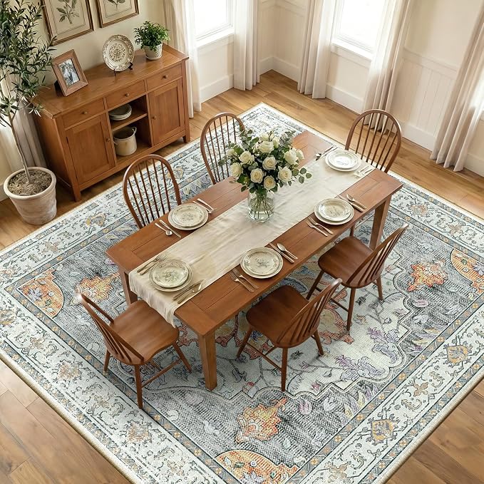 RELEANY Washable Area Rug, Square 10'x10', Water Repellent, Pet Friendly by RELEANY