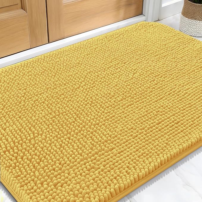 OLANLY Dog Door Mat for Muddy Paws 32x20, Super Absorbent Chenille Mud Mat | by OLANLY