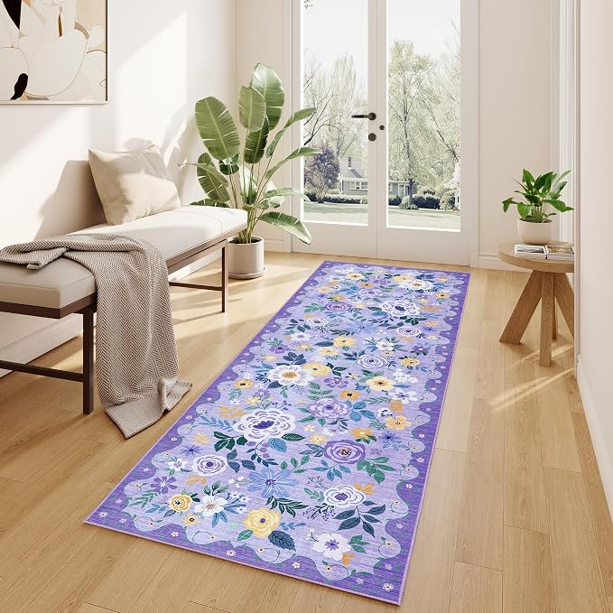 DUKINO 2.6x8 Runner Rug, Washable Runner Rug - Image 3