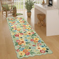 DUKINO 2x6 Runner Rug, Floral Washable Rug by DUKINO