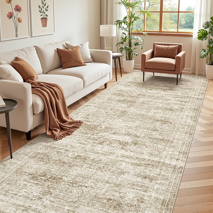 4x10 Runner Rug Non Slip, Washable Hallway Runner Rug, Nursery Room, Soft by Restydon
