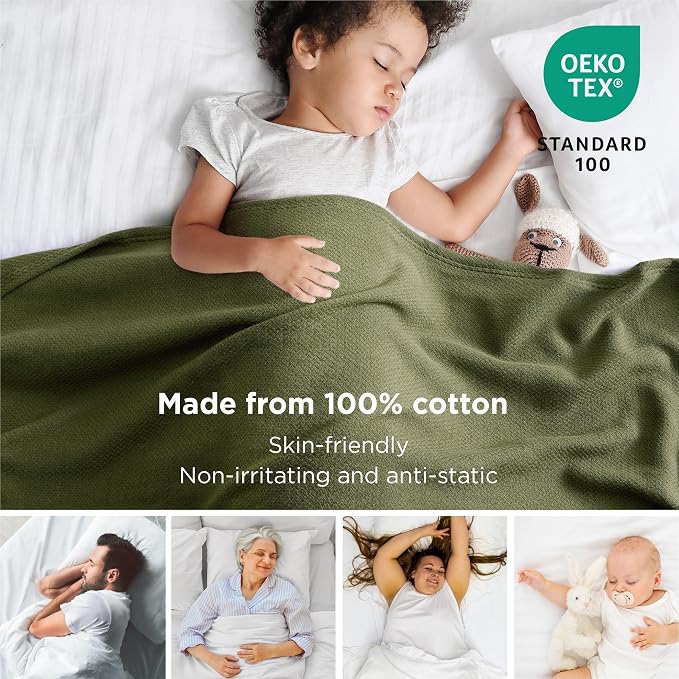 Bedsure GentleSoft 100% Cotton Blanket Twin XL Size - Image 2
