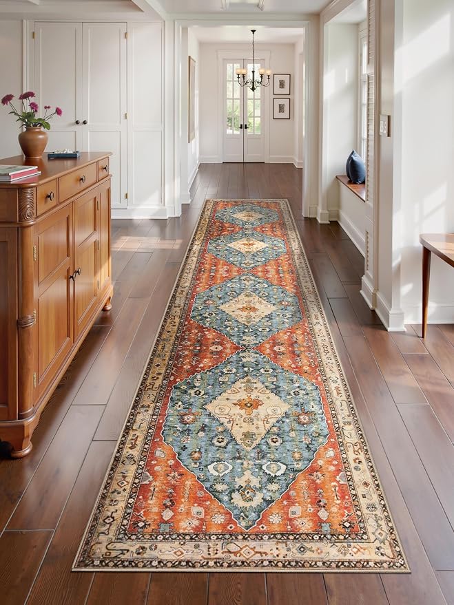 SERISSA 2'6"x12' Washable Non Slip Boho Runner Rug by SERISSAHomeDecorCollection