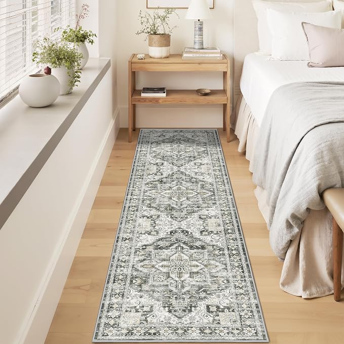 Runner Rug 2x8 Runners for Hallways Washable Rugs, Non Slip Low Pile Soft - Image 5