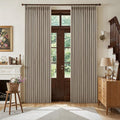 Deep Flax Linen Pinch Pleated Blackout Curtains 84 Inches Long | 100% Black Out by Twodrapes