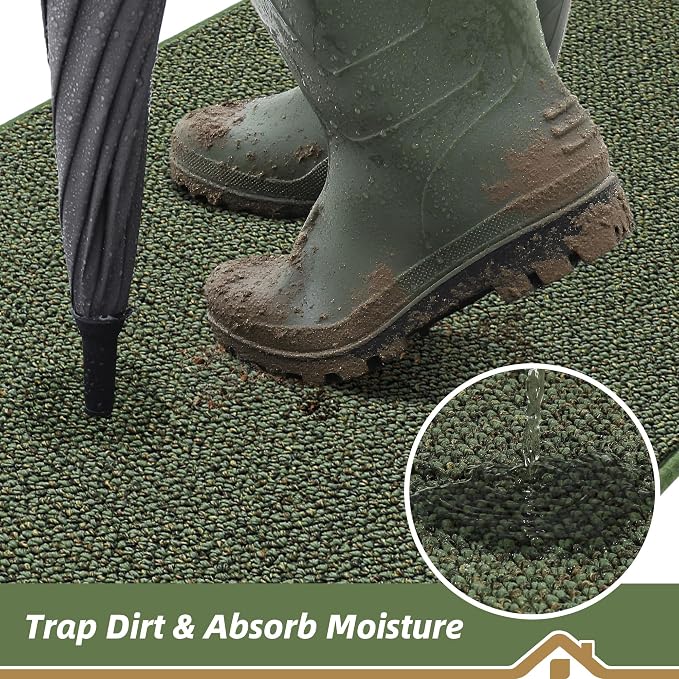 BEQHAUSE Dirt Trapper Door Mat 36" x 60", Non-Slip Washable Doormats, Low - Image 3