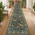 DUKINO 2.6x14 Runner Rug for Hallway, Washable Animal Rug Non Slip, Low Pile by DUKINO