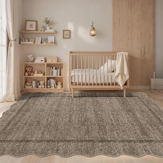 GarveeHome Scalloped Washable Area Rugs 8x10 Rugs - Image 2