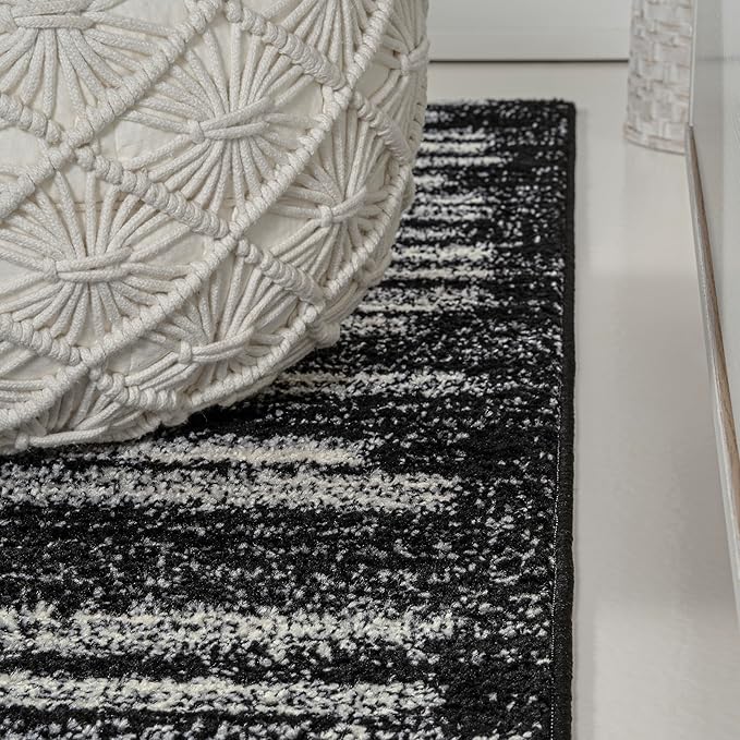 JONATHAN Y Khalil Modern Berber Stripe Black/Cream Indoor Area Rug, Contemporary - Image 6