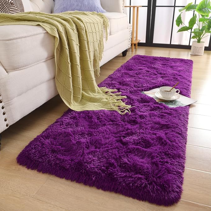 Chicrug Soft Runner Rugs for Bedroom Living Room Plush Fluffy Rug 2x6 | Shag - Image 3