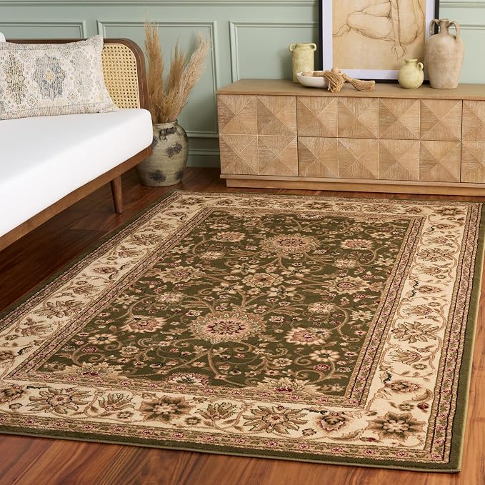 SAFAVIEH Lyndhurst Area Rug 6x8, Traditional Sage & Ivory LNH212C - Image 3