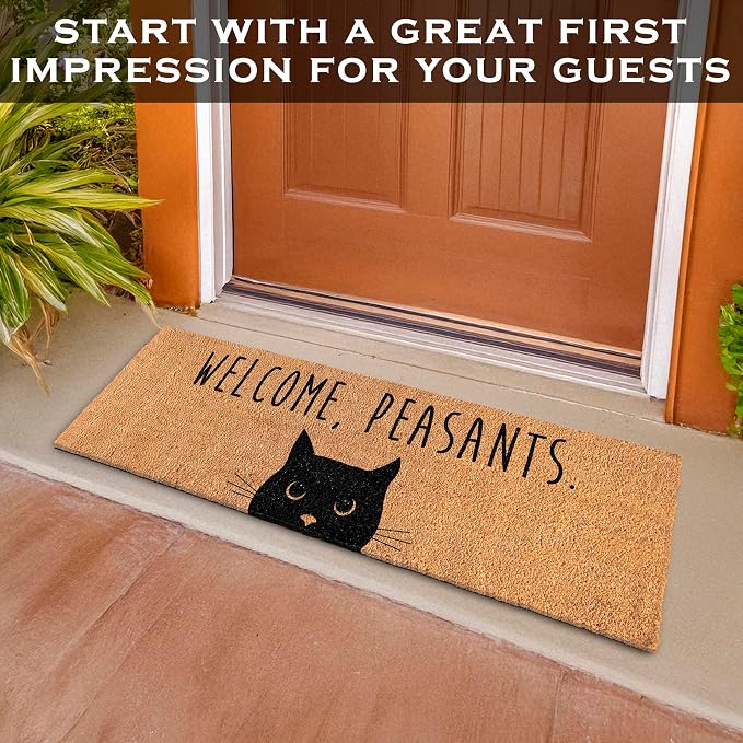 Welcome Peasants Cat Doormat 50x15 Inch, Long - Image 8