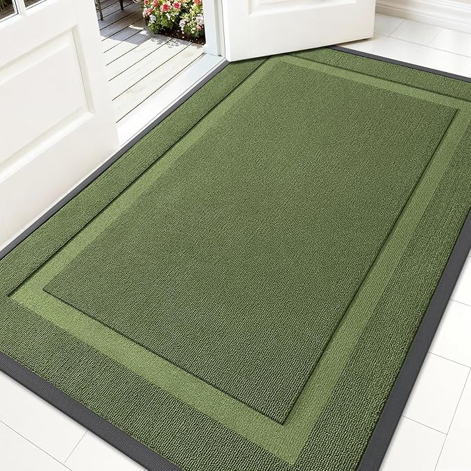 OLANLY Front Door Mat Outside 59x34, All-Season Heavy-Duty Rubber Doormat | by OLANLY