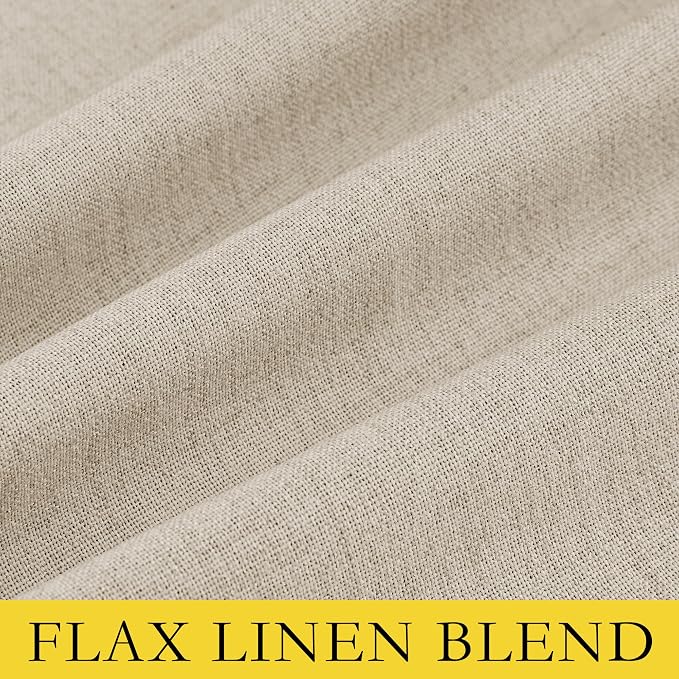 NICETOWN 100% Black Out Curtains 84 inch Long, Thick Linen Blend Rod Pocket & - Image 8