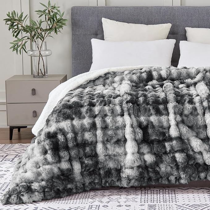 50x60 Inches Ultra-Soft Fuzzy Faux Fur Plush Throw Blanket - Image 6