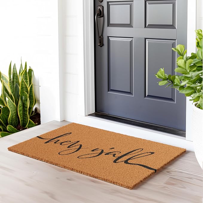 Barnyard Designs Natural Coco Coir Non-Slip Doormat | Heavy-Duty Welcome Mat - Image 4