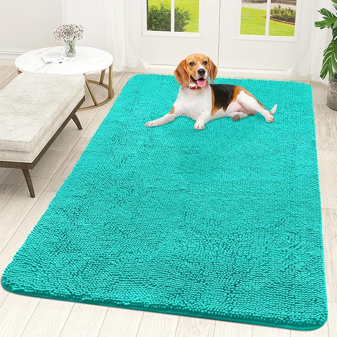 OLANLY Dog Door Mat for Muddy Paws 59x35, Super Absorbent Chenille Mud Mat | by OLANLY