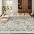 8x10 Area Rugs for Living Room, Large Washable Rug, Dining Room, Low Pile by Zesthome