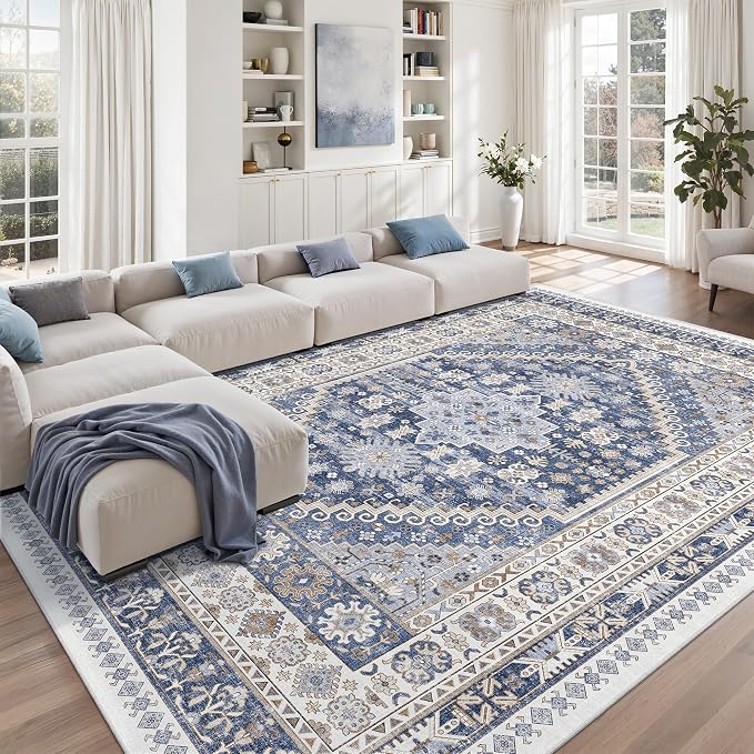 8x10 Area Rugs for Living Room, Large Washable Rug, Dining Room, Low Pile - Image 4