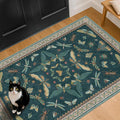 Teal 3x6 Entryway Rug, Washable Low Pile Door Rug by HazoHaus