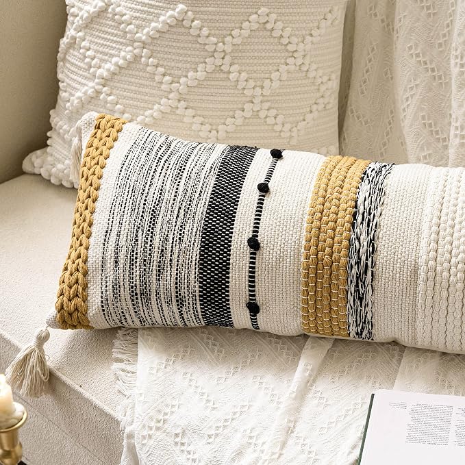 Decorative Lumbar Throw Pillow Cover 14x36 Boho Long Cushion - Image 7