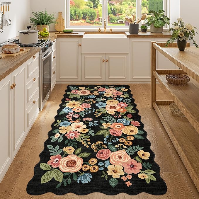 DUKINO 3x6 Runner Rug for Hallway, Washable Kitchen Rug Non Slip, Stain - Image 3