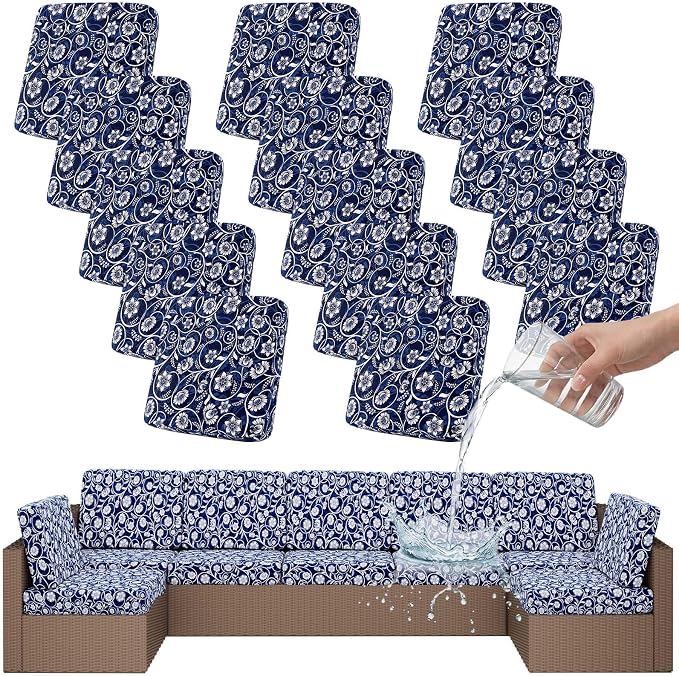 Smiry Waterproof Patio Cushion Covers, Stretch Outdoor Furniture Covers | Couch by Smiry