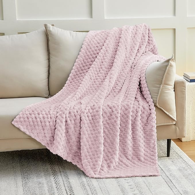 EXQ Home Gentle Soft Fleece Throw Blanket – Cozy Lightweight 3D Imitation - Image 3