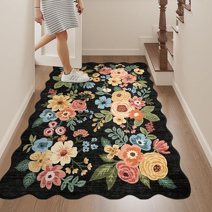 DUKINO 3x4 Rug, Non Slip Floral Washable Area Rug - Image 6