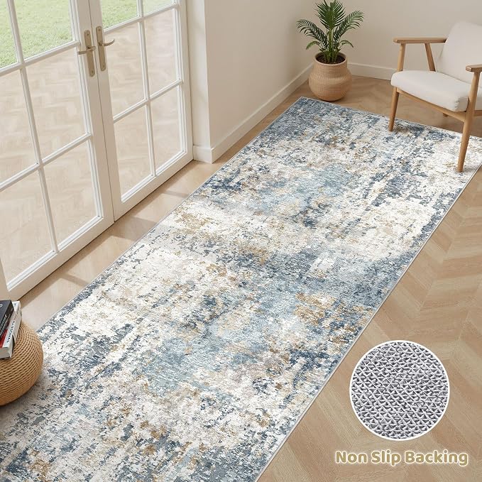 LOONGRUG Runner Rug 3x10 Washable Non-Slip Kitchen Neutral Modern Rug | - Image 3