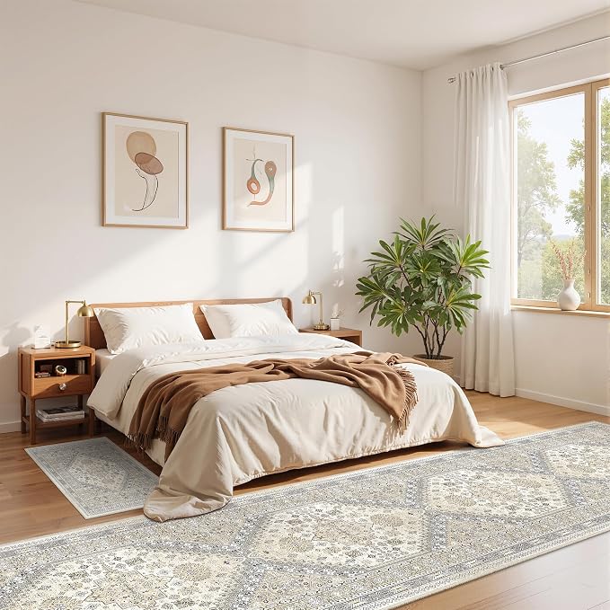 2'6 x 10' Runner Rug Non Slip, Washable Kitchen Rugs, Living Room, Long Rug - Image 9
