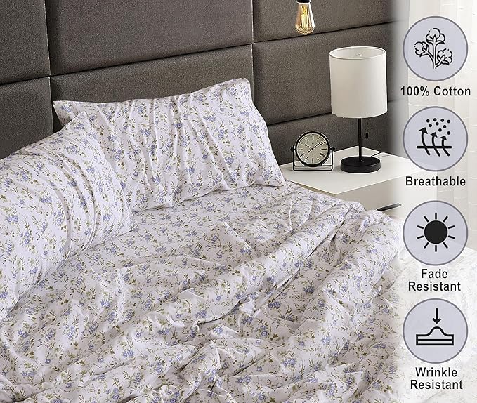 RUVANTI Flannel Sheets Queen Size - 100% Cotton Double Brushed Bed Sheets, Deep Pockets 16 Inches Queen Sheet Set, All Seasons Breathable & Extra Soft - Warm & Cozy, 4 Piece, Sand Rose
