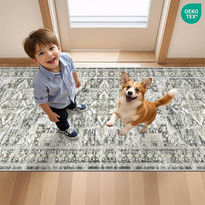 Runner Rug 2x8 Runners for Hallways Washable Rugs, Non Slip Low Pile Soft - Image 9