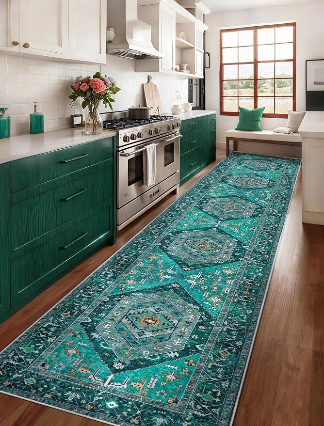 SERISSA 2'6"x14' Washable Non Slip Boho Runner Rug - Image 2