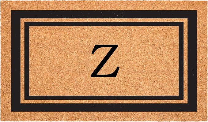 Calloway Mills 152961830Z Black Border 18" x 30" Monogram Doormat by Callowaymills