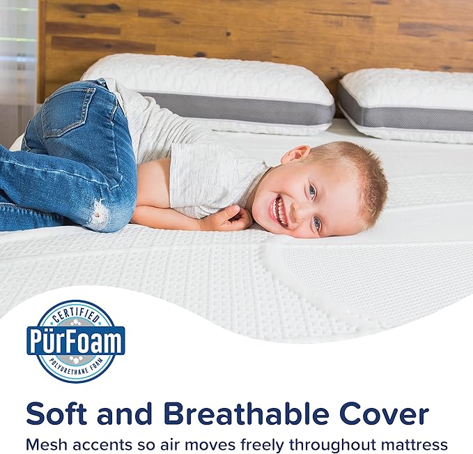 Perfect Cloud Made in The USA UltraPlush Charcoal-Infused 10 inch Memory Foam Mattress - Bed-in-a-Box (Full)