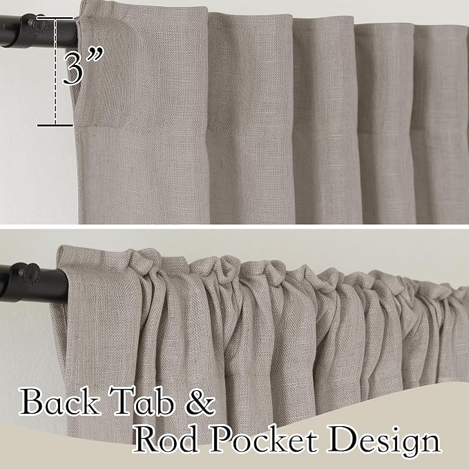RYB HOME Sheer Curtains 108 inches, Extra Long Floor to Ceiling Curtains | - Image 2