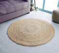 Hausattire Jute Braided Round Rug, 4 ft | 100% natural jute, hand woven by Hausattire