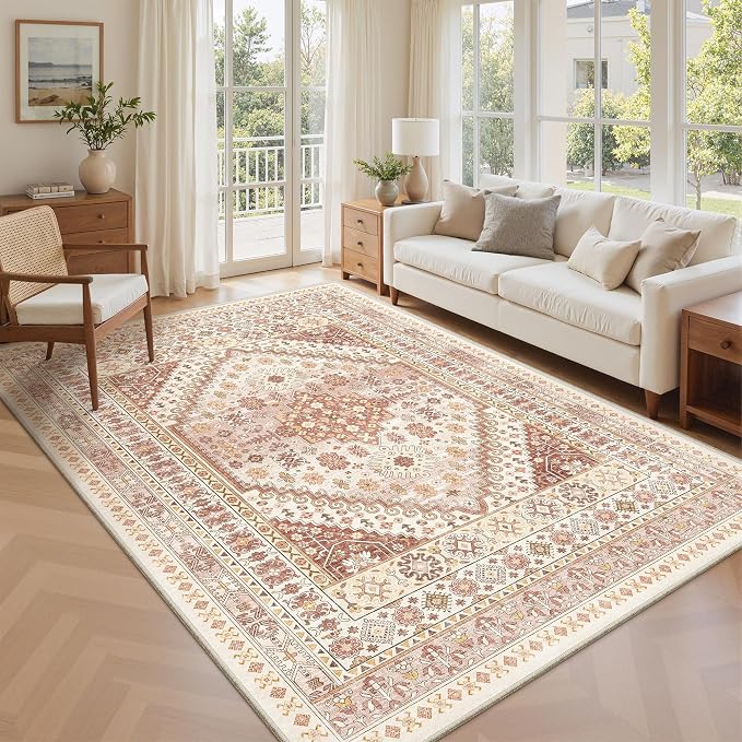 6x9 Area Rugs for Living Room, Large Washable Rug, Dining Room, Low Pile - Image 4