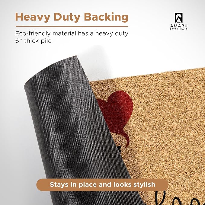 Coir Welcome Mat, 17 x 29 in | 100% Natural Coir, Anti-Shedding, Durable PVC - Image 6