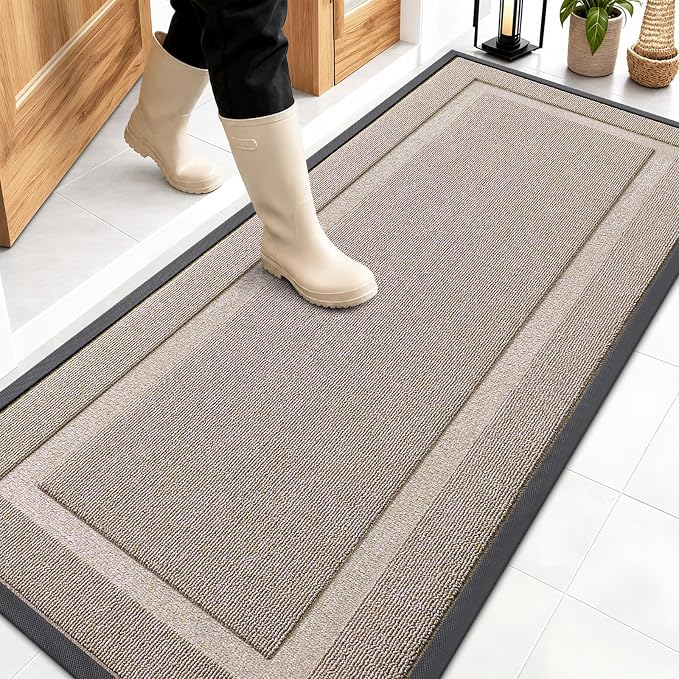OLANLY Front Door Mat Outside 59x23, All-Season Heavy-Duty Rubber Doormat | by OLANLY