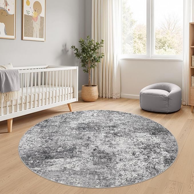 DMOYEST 5ft Round Area Rug Living Room Rugs - Image 5