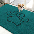 OLANLY Dog Door Mat for Muddy Paws 48x30, Paw Print Design Chenille Mud Mat | by OLANLY